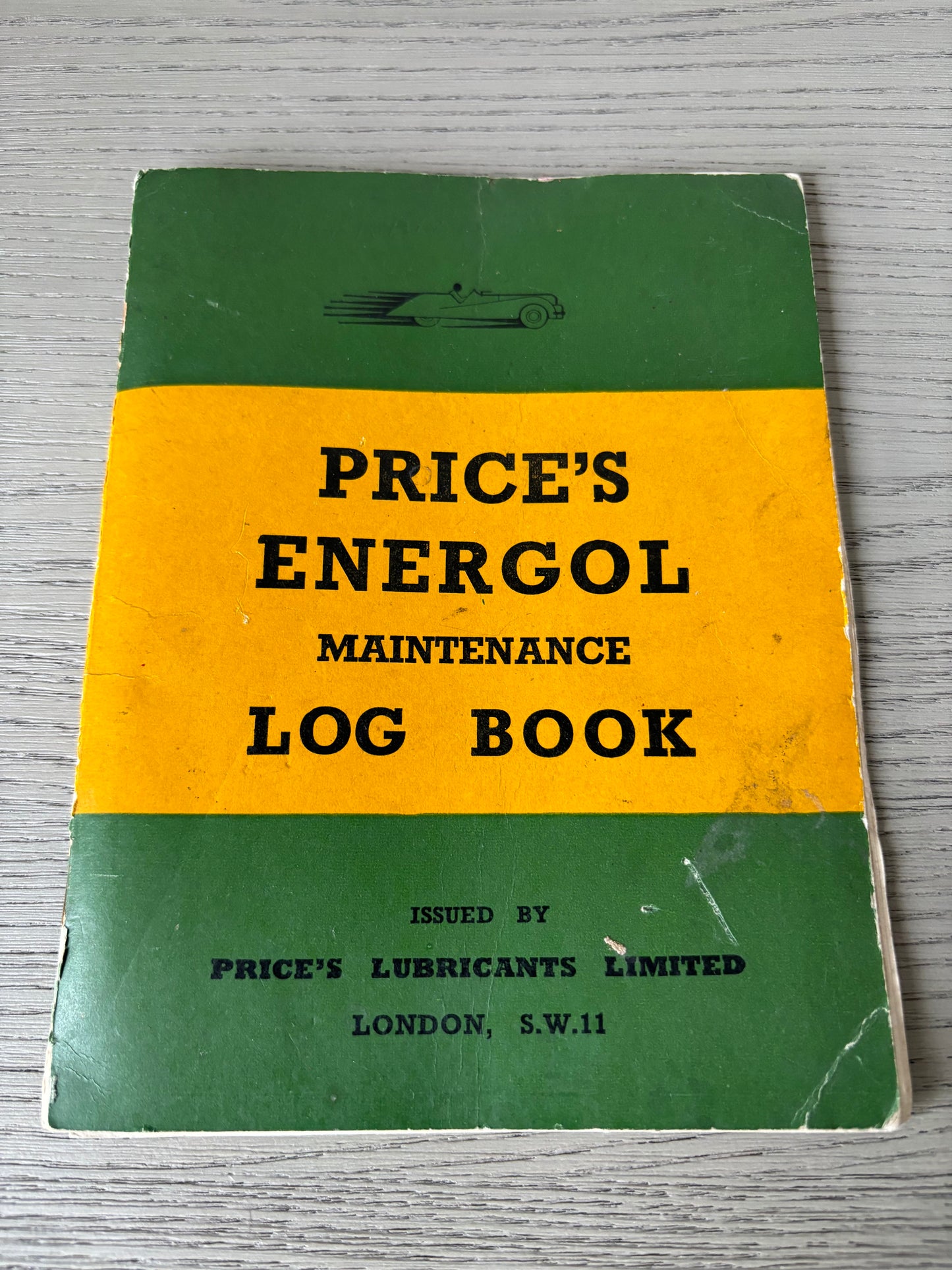 PRICE’S ENERGOL Maintenance Log Book