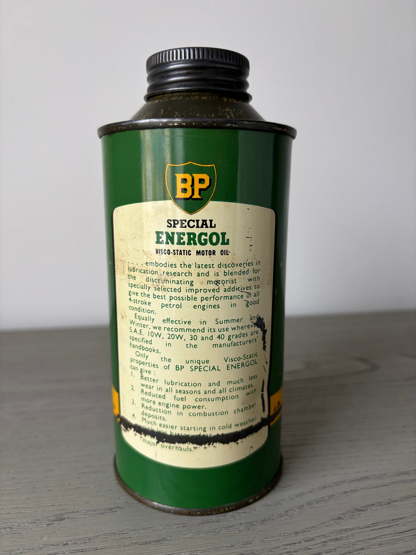 BP SPECIAL ENERGOL pint oil can