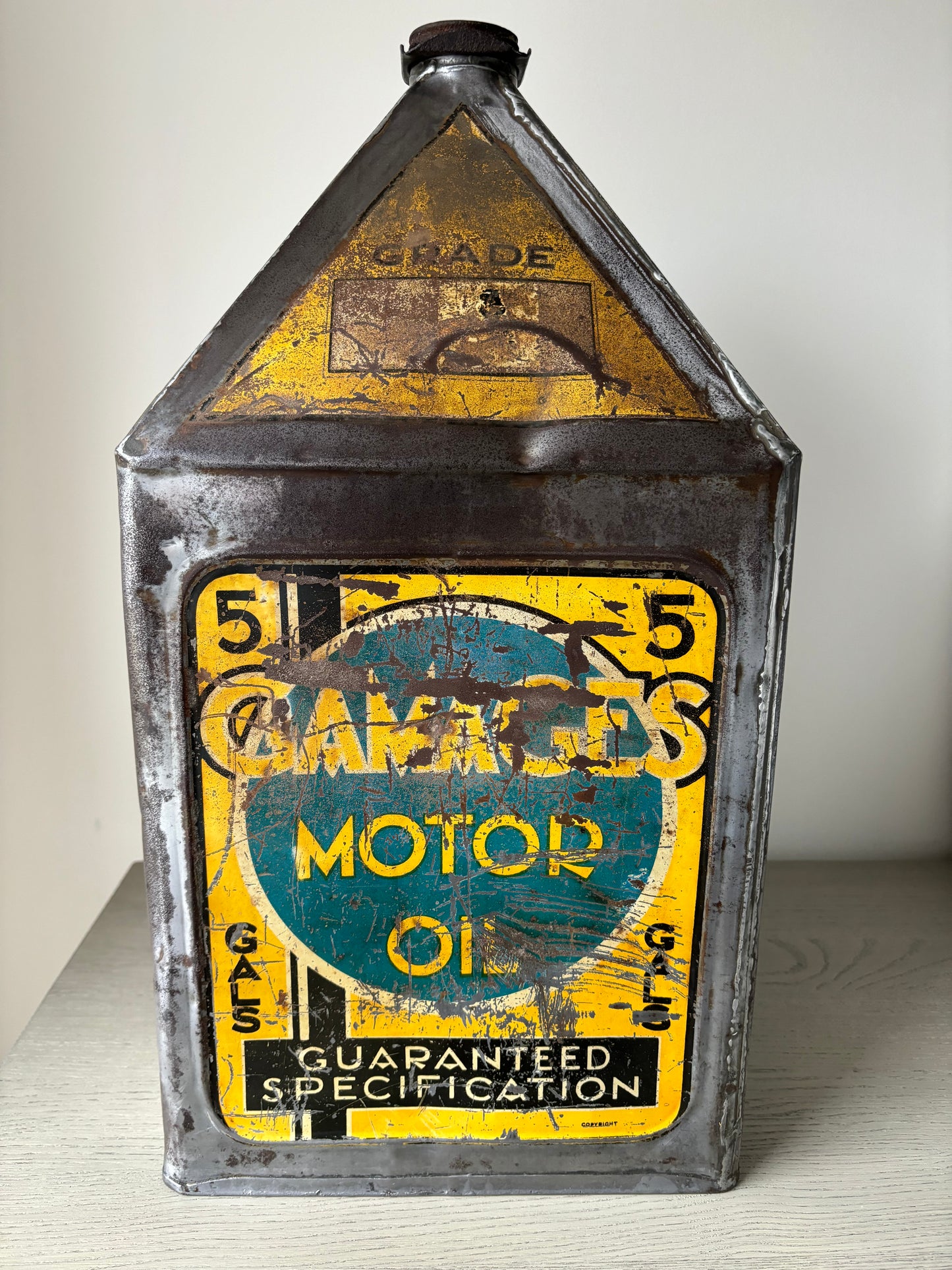 GAMAGES 5 gallon pyramid oil can