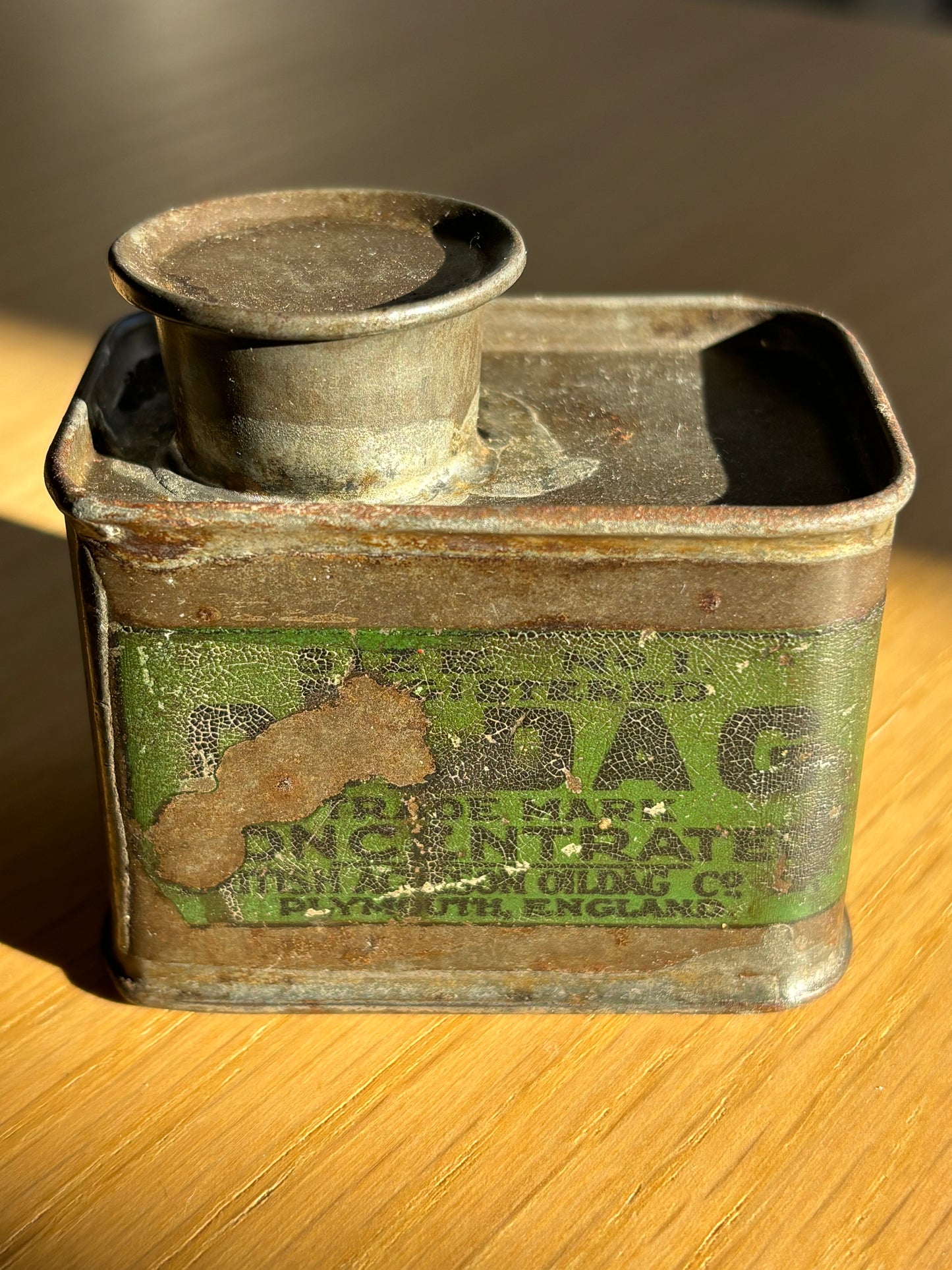 Vintage OILDAG Oil Can Tin - measures 57mm high x 63 mm long