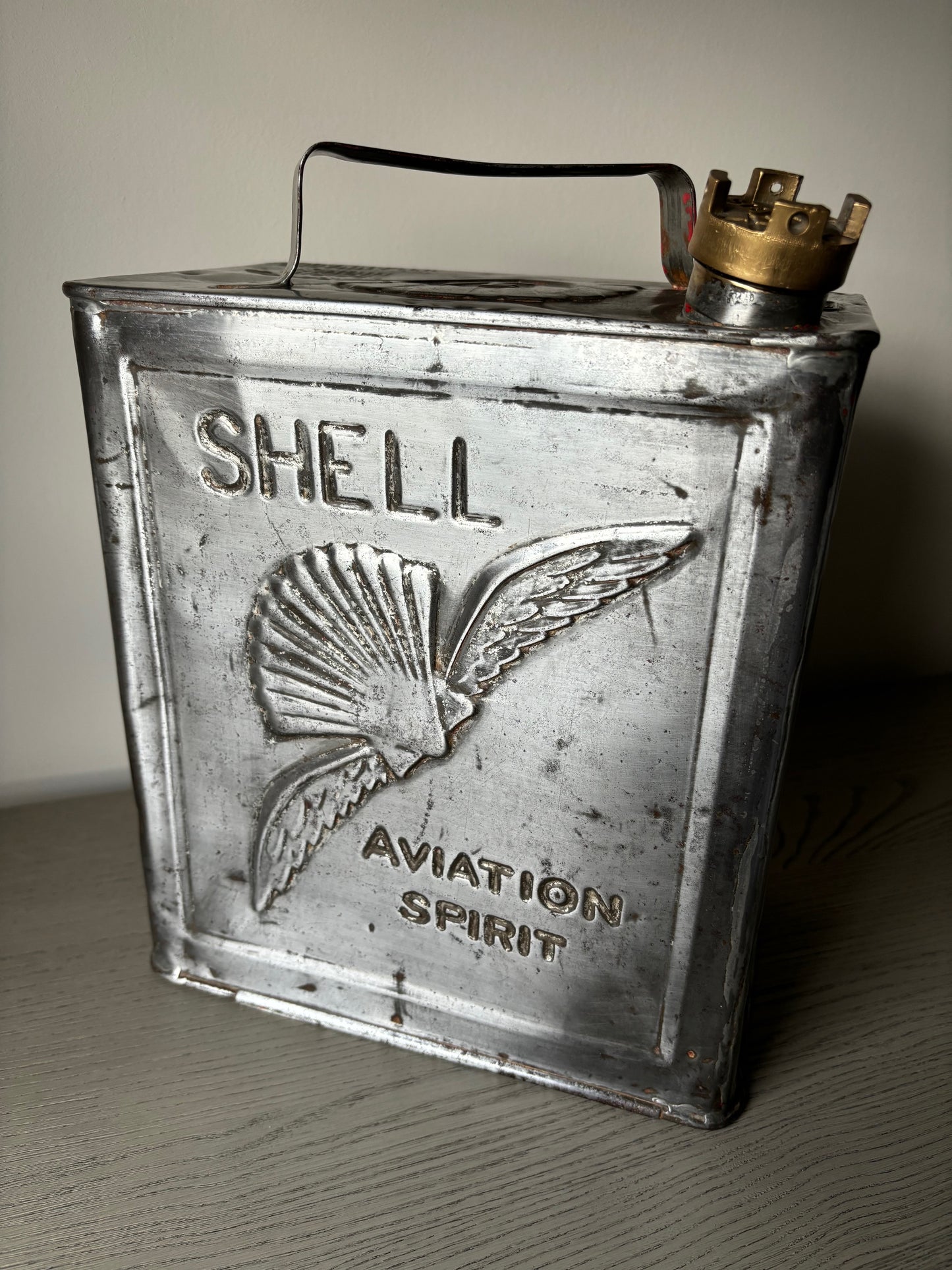 1938 SHELL AVIATION SPIRIT Petrol Can