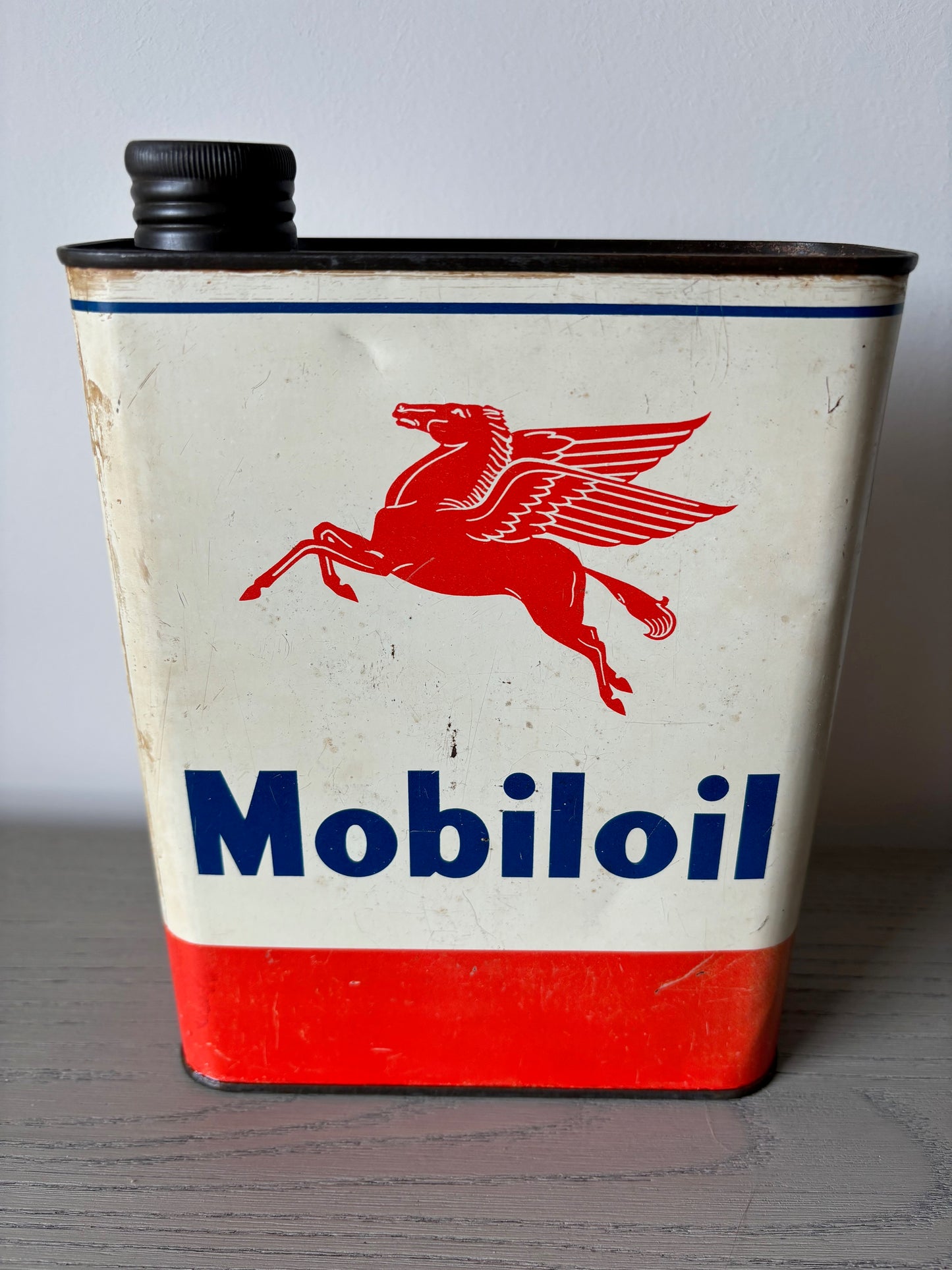 French Mobiloil Arctic oil can