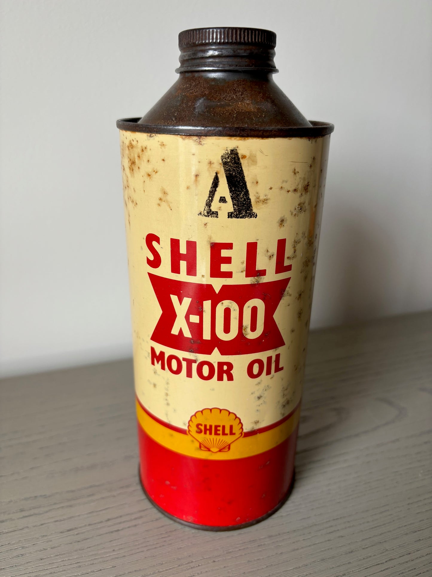 SHELL X-100 Quart oil can