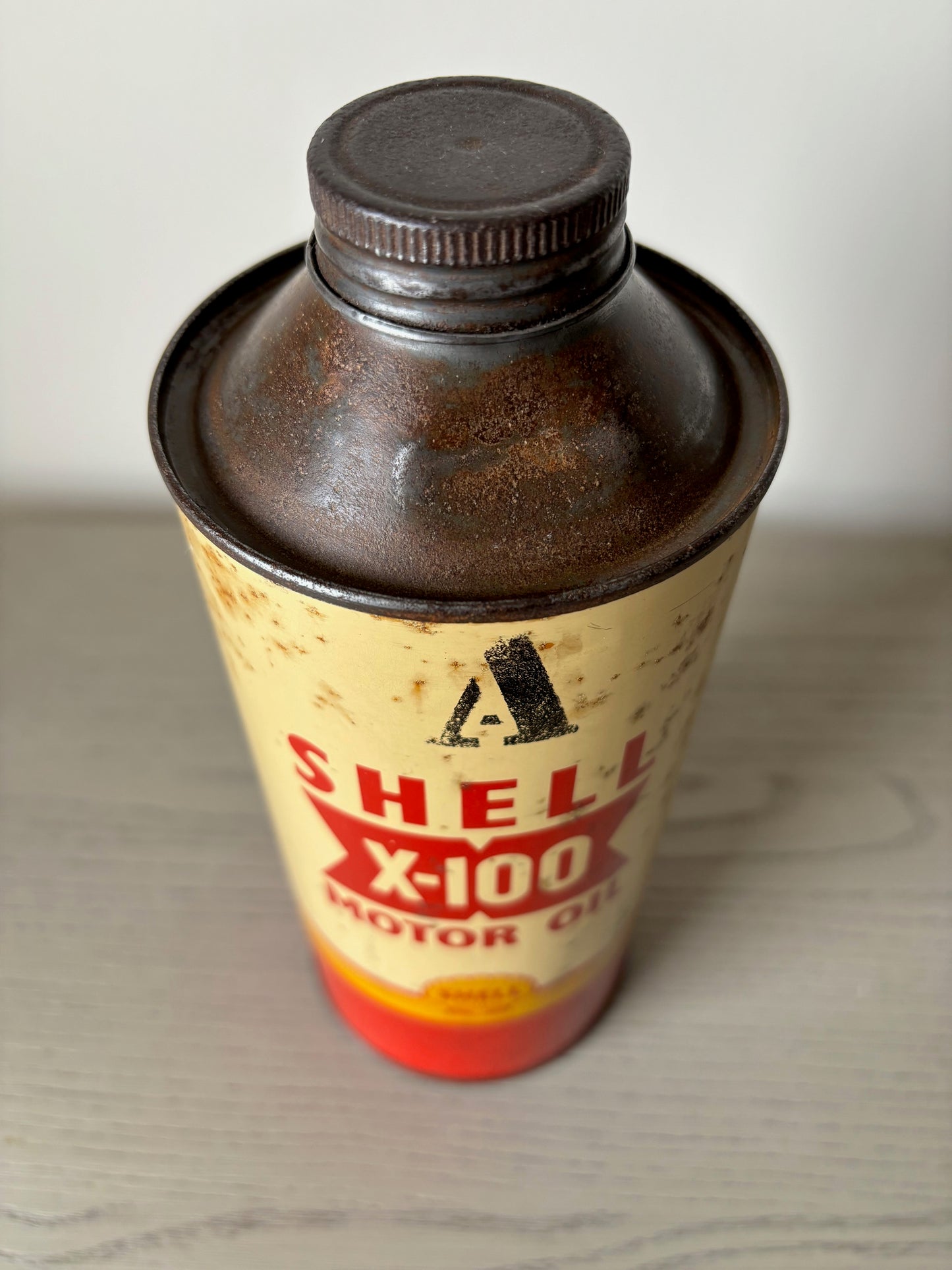 SHELL X-100 Quart oil can