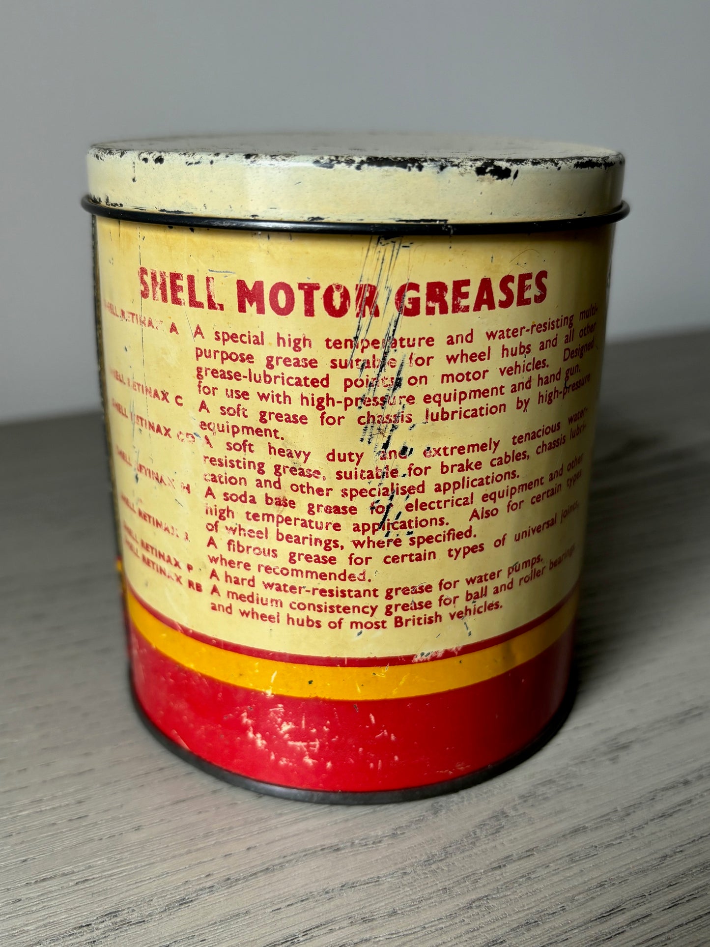 SHELL RETINAX A Grease tin