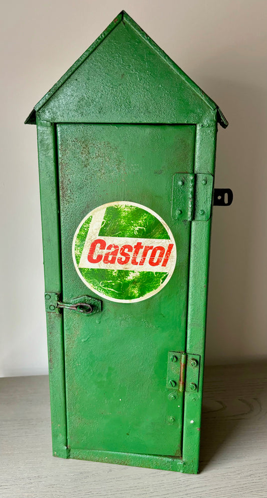 Castrol Upper Cylinder Lubricant Cabinet. Approximately 22 Inches Tall.