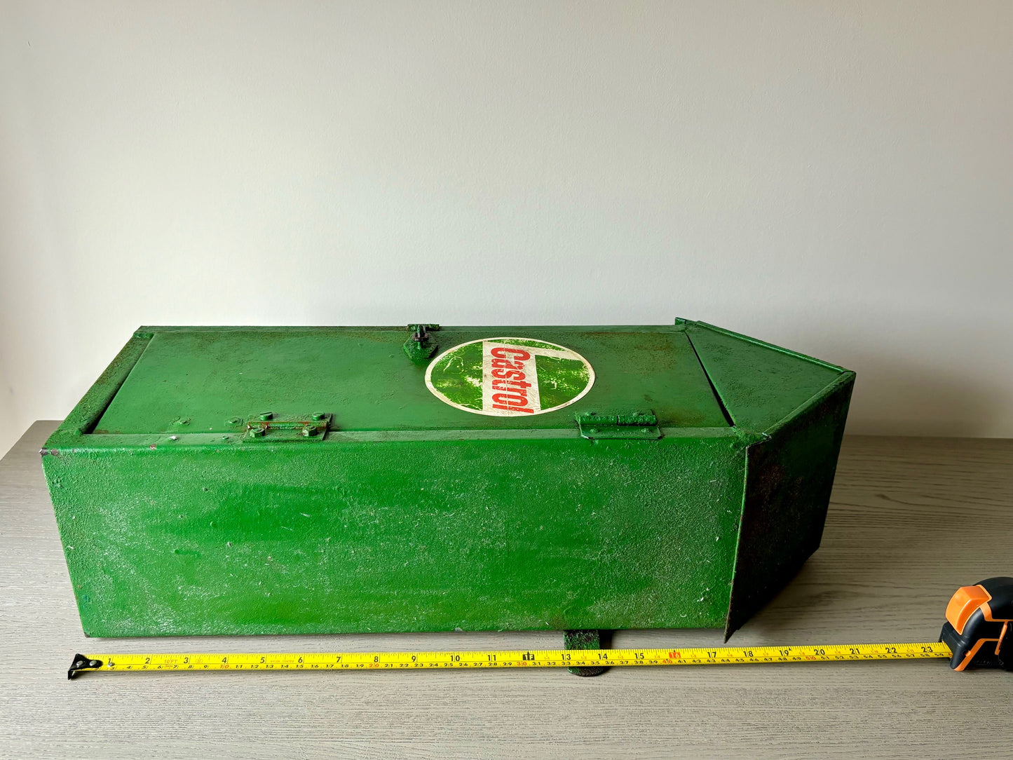 Castrol Upper Cylinder Lubricant Cabinet. Approximately 22 Inches Tall.