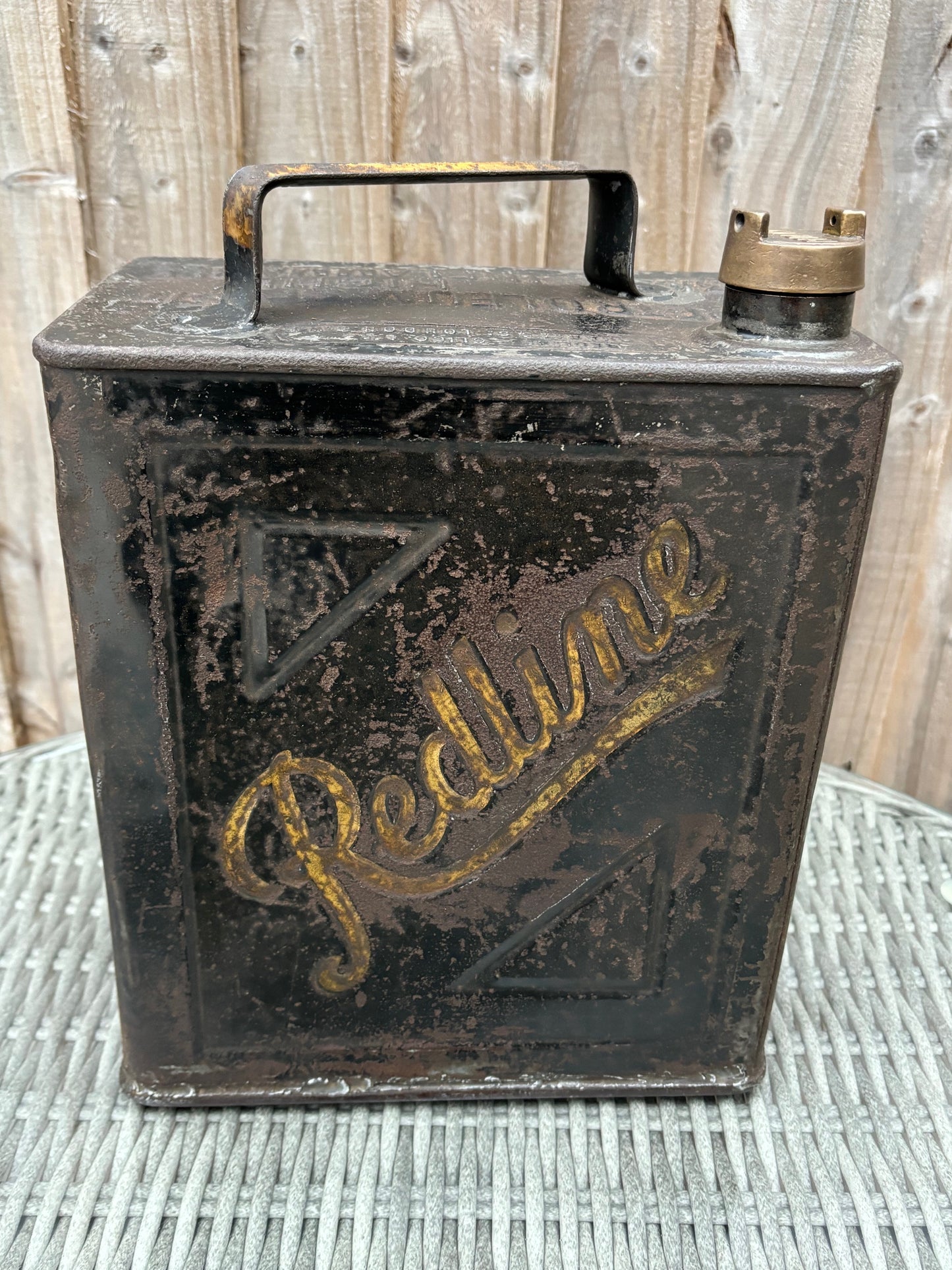 1935 REDLINE Petrol 2 gallon petrol can with Original Cap